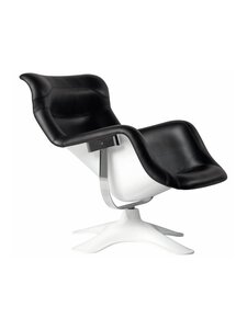 Artek - Karuselli-tuoli musta nahka K 92 cm - BLACK | Stockmann