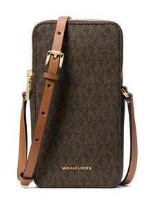 Michael Michael Kors - Jet Set Small Double Zip Crossbody -puhelinlaukku - 252 BRN/ACORN | Stockmann