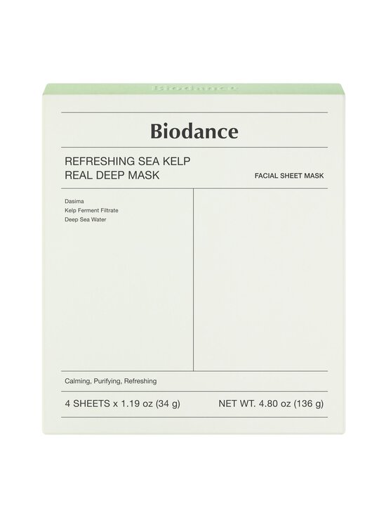 Biodance Refreshing Sea Kelp Real Deep Mask Box hidrogēla maskas iepakojums