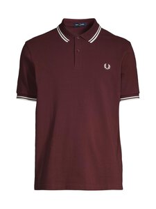 Fred Perry - Twin Tipped Slim -pikeepaita - 597 OXBLOOD / ECRU / ECRU Fred Perry - Twin Tipped Slim -pikeepaita - 597 OXBLOOD / ECRU / ECRU | Stockmann