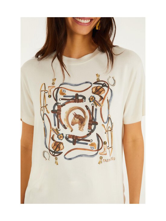 Farm Rio - Equestrian Slim t-paita - L0025 OFF-WHITE | Stockmann - photo 3