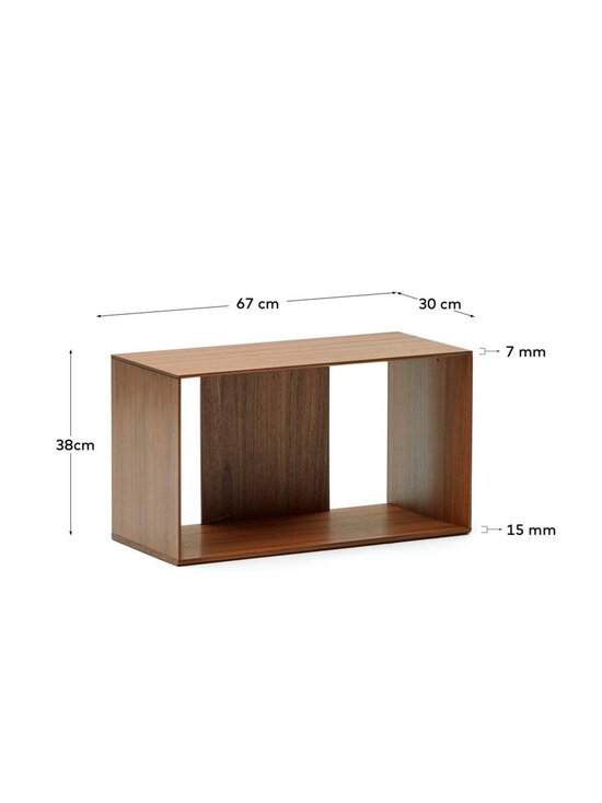 Kave Home - Litto-hylly 6-osainen pähkinä 168 x 114 cm - BROWN | Stockmann - photo 9