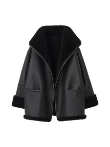 TOTEME - Signature Shearling -takki - BLACK 200 | Stockmann