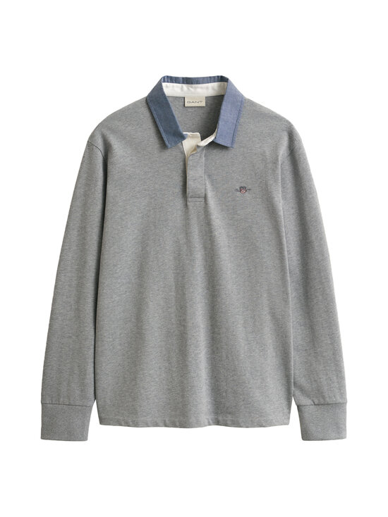 GANT - Regular Chambray Heavy Rugger -paita - 93 GREY MELANGE | Stockmann - photo 1