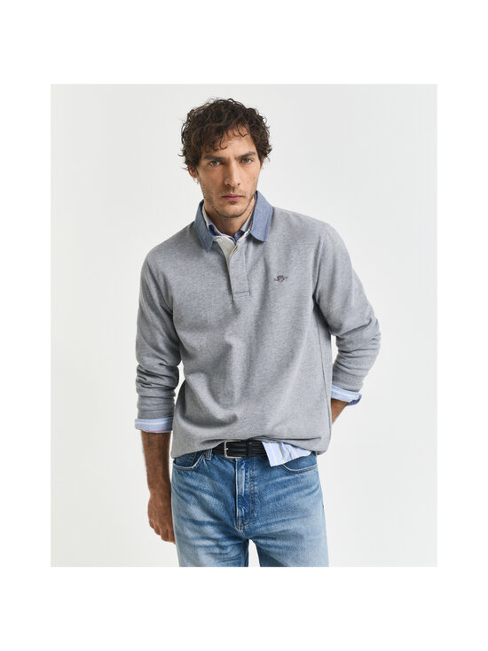 GANT - Regular Chambray Heavy Rugger -paita - 93 GREY MELANGE | Stockmann - photo 2