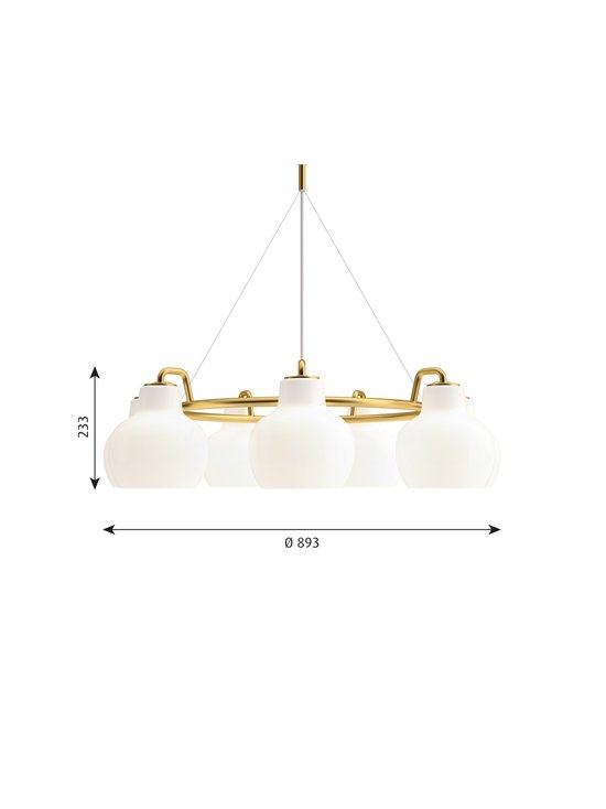 Louis Poulsen - VL Ring Crown -kattovalaisin Ø 89,3 cm - WHITE/BRASS - photo 2 Louis Poulsen - VL Ring Crown -kattovalaisin Ø 89,3 cm - WHITE/BRASS | Stockmann - photo 2