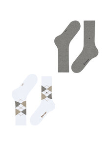 Burlington - Everyday Argyle Mix -sukat 2-pack - WHITE (2001) | Stockmann