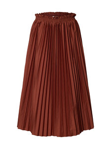 Selected - SlfSophia-pliseerattu midihame - CHERRY MAHOGANY | Stockmann