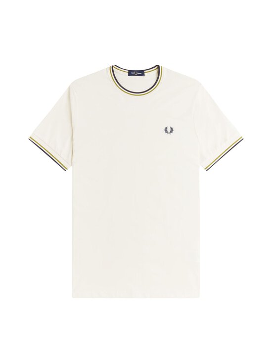 Fred Perry - Twin Tipped t-paita - 46A ECRU / TENNIS BALL YELLOW / ANCHOR GREY | Stockmann - photo 1
