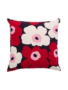 Marimekko - Pieni Unikko -tyynynpäällinen - 438 PLUM, CRANBERRY, OFF WHITE, ROSE | Stockmann