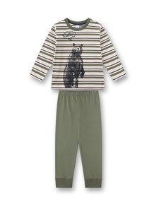Sanetta - Bear Stripe -pyjama - 40047 OLIVE | Stockmann