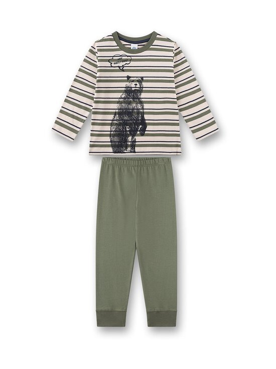 Sanetta - Bear Stripe -pyjama - 40047 OLIVE | Stockmann - photo 1