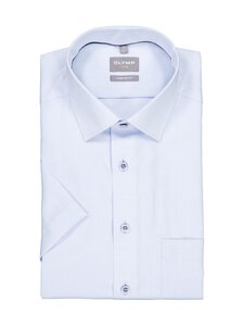 Olymp - Comfort Fit Solid - lyhythihainen kauluspaita - 11 BLEU | Stockmann