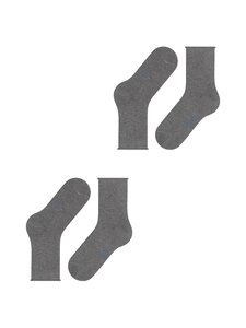 Falke - Happy Rolltop -nilkkasukat 2-pack - 3390 LIGHT GREYMEL. | Stockmann