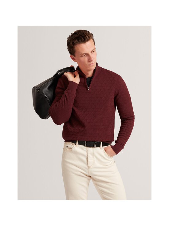 Ted Baker London - Jeremee Half Zip -neulepaita - MAROON | Stockmann - photo 2