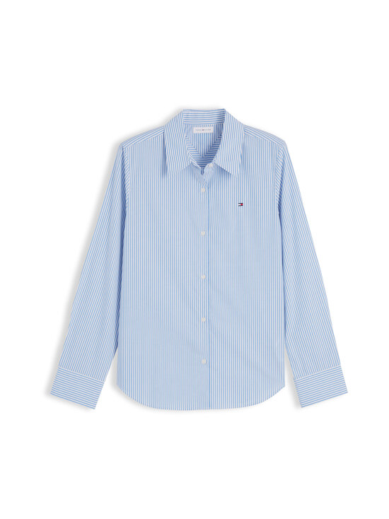 Tommy Hilfiger - Poplin Regular kreklblūze - 0BC CLASSIC ITHACA STP MESMERIZING BLUE | Stockmann - photo 1