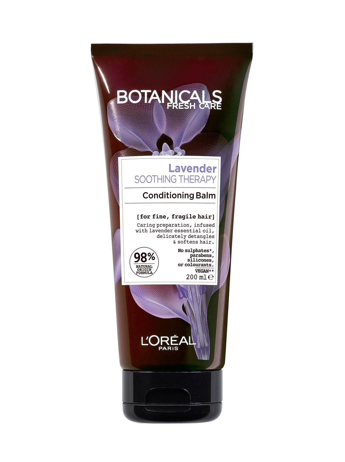 Lavender Hydrating -hoitoaine ohuille ja hauraille hiuksille 200 ml, BOTANICALS