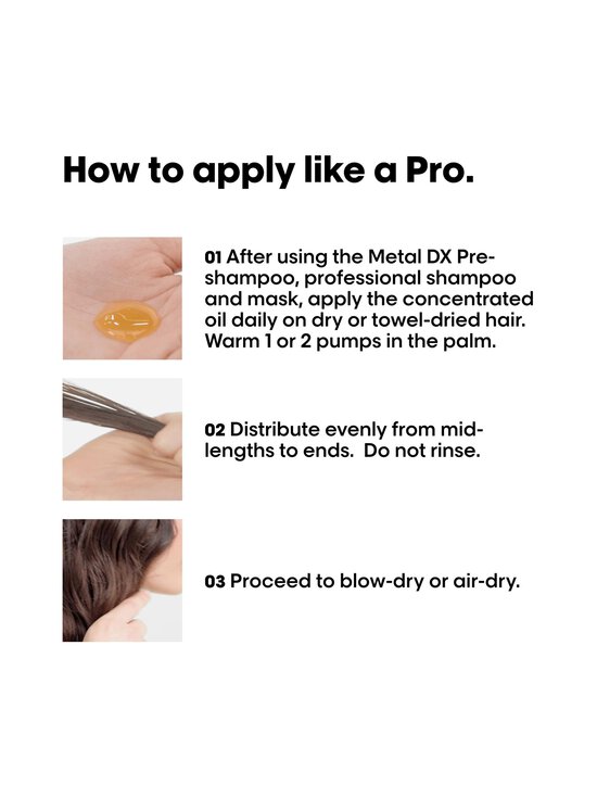L'Oréal Professionnel - Metal DX Anti-Deposit Protector Concentrated Oil -hiusöljy 50 ml - NOCOL | Stockmann - photo 7