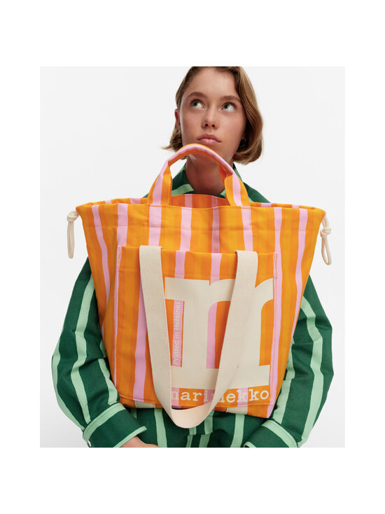 Marimekko - Mono City Tote Piccolo -laukku - 944 ORANGE, PINK | Stockmann - photo 4