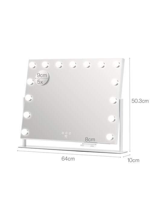 EC By Wilfa - Star Hollywood Style Vanity -meikkipeili - WHITE | Stockmann - photo 3