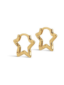 ENAMEL Copenhagen - Organic Star Small riņķa auskari - GOLD PLATED | Stockmann