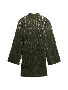 Superdry - Minikleit Fringe Sequin - 8MI DUSTY OLIVE GREEN | Stockmann