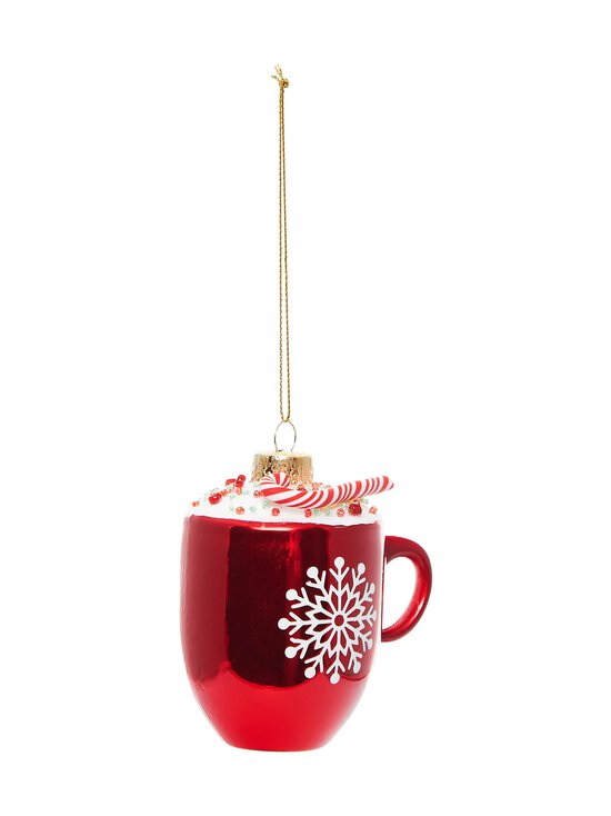 Casa Stockmann - Glass Coffee Cup -joulukoriste - RED | Stockmann - photo 2