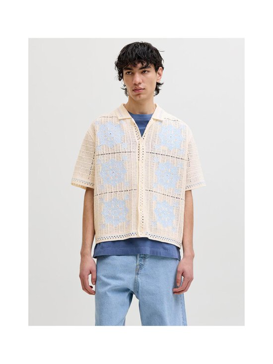 Jack & Jones - JorOrchard Knit - virkattu pikeepaita - DETAIL:CASHMERE BLUE SEA SALT | Stockmann - photo 3