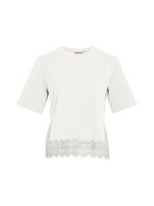 Vila - VmVivigdis t-paita - SNOW WHITE DETAIL:WHITE LACE | Stockmann