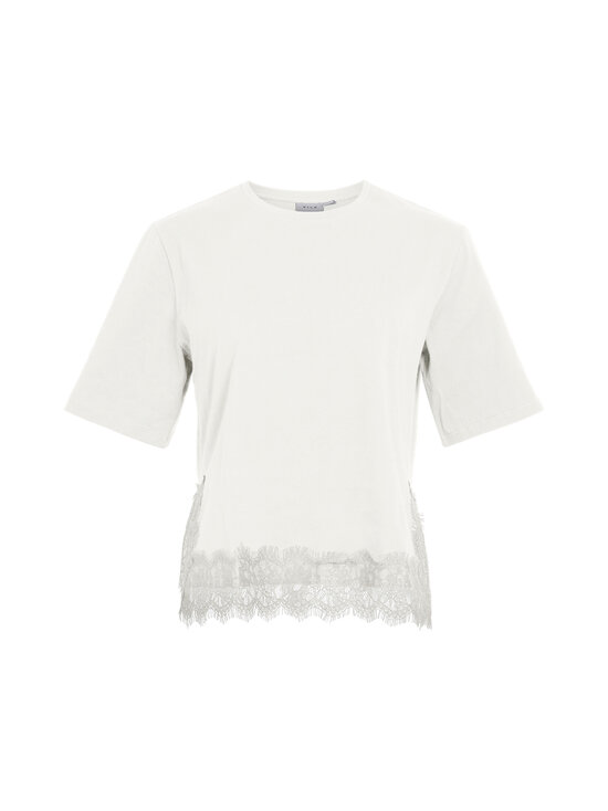 Vila - VmVivigdis t-paita - SNOW WHITE DETAIL:WHITE LACE | Stockmann - photo 1