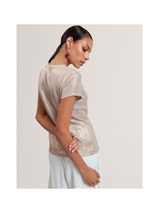 Ted Baker London - Latrina Metallic Jersey Fitted t-paita - PINK | Stockmann - photo 3