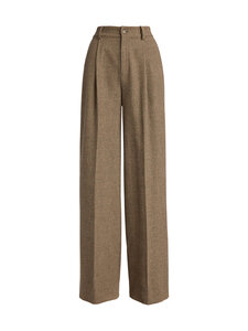 Lauren Ralph Lauren - Woven Wide Leg bikses - 001 BROWN/TAN MULTI | Stockmann