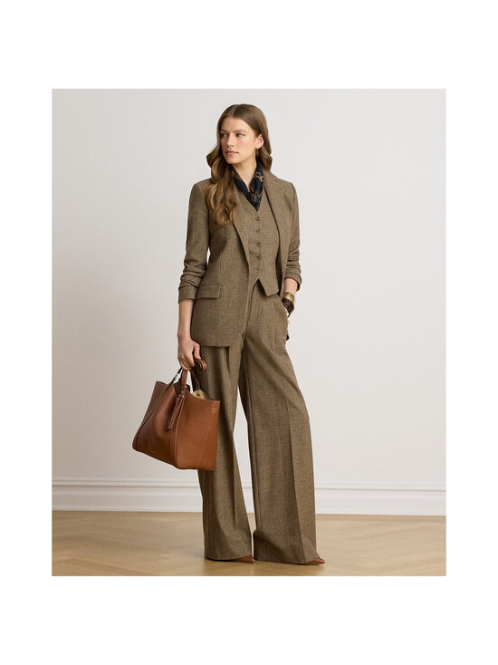 Lauren Ralph Lauren - Woven Wide Leg bikses - 001 BROWN/TAN MULTI | Stockmann - photo 4