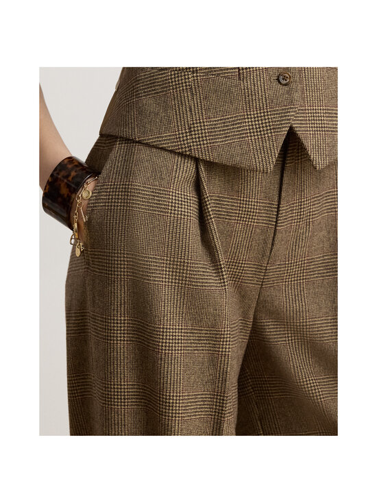 Lauren Ralph Lauren - Woven Wide Leg bikses - 001 BROWN/TAN MULTI | Stockmann - photo 5