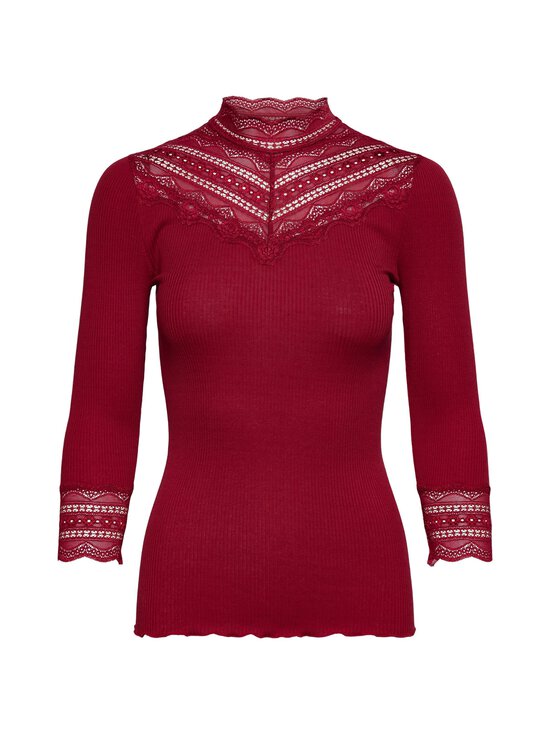Rosemunde - RWBenita Lace -silkkisekoitepaita - 087 KARANDA RED | Stockmann - photo 1