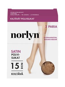 Norlyn - Satin 15 den -polvisukat 2-pack - SAND | Stockmann