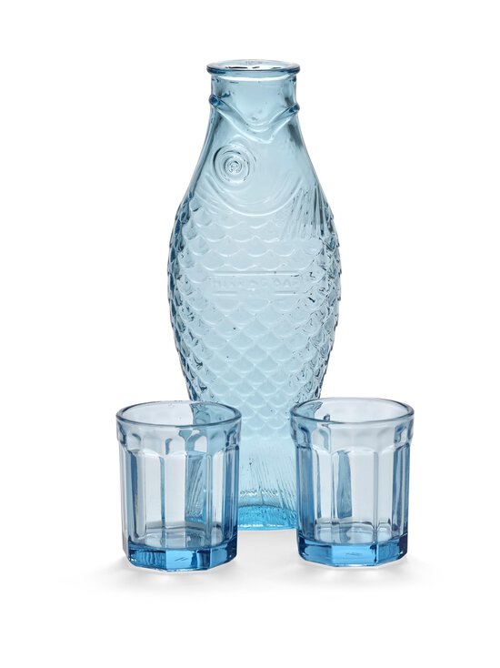 Serax - Blue Fish Set Carafe And Glasses -lasisetti 3 kpl - 602 BLUE | Stockmann - photo 1