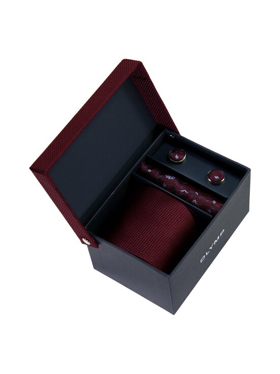 Olymp - Solmio, taskuliina ja kalvosinnappi -lahjapakkaus - 37 BORDEAUX | Stockmann - photo 4