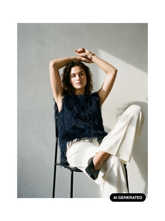 Selected - SlwMarianne Feather -toppi - DARK SAPPHIRE | Stockmann - photo 2