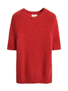 GANT - Lyhythihainen C-neck-neule - 630 RUBY RED | Stockmann