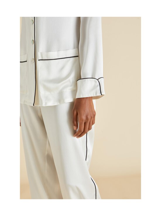 Olivia von Halle - Coco zīda pidžamas komplekts - IVORY JET BLACK CORE | Stockmann - photo 4