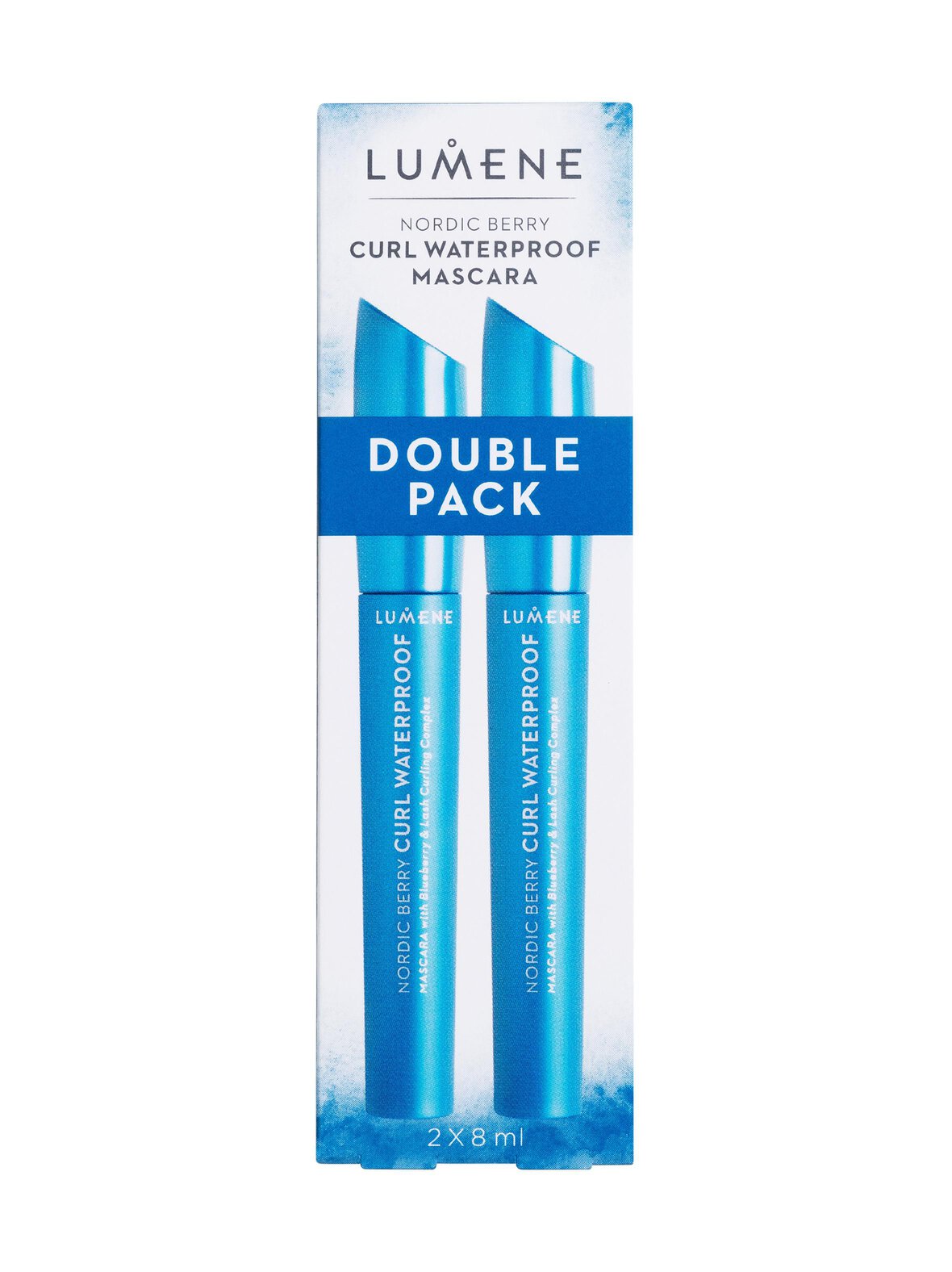 Nordic Berry Curl Mascara Waterproof  Double Pack -ripsiväri, tuplapakkaus