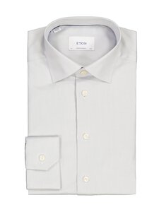 Eton - Contemporary Fit End On End Signature -kauluspaita - 12 LIGHT GREY | Stockmann