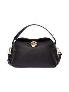 Flattered - Hanna Mini Grained -nahkalaukku - 012 BLACK | Stockmann