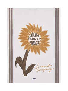 Lexington - Sun Flower Organic Cotton virtuves dvielis 50 x 70 cm - 1652 WHITE/STONE | Stockmann