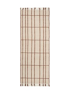 Ferm Living - Sen Runner -käytävämatto 80 x 200 cm - PARCHMENT/CHESTNUT | Stockmann