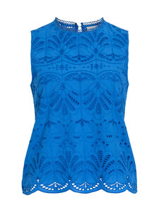 Vila - ViYara O-Neck Broderie Anglaise -toppi - VICTORIA BLUE | Stockmann