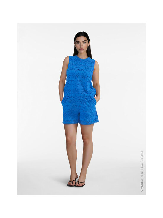 Vila - ViYara O-Neck Broderie Anglaise -toppi - VICTORIA BLUE | Stockmann - photo 3