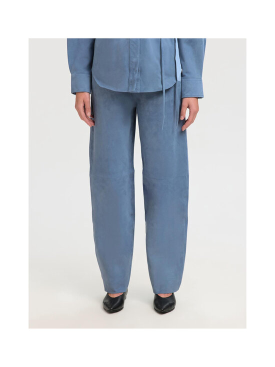 Selected - SlfFia Suede -mokkanahkahousut - BLUE MIRAGE | Stockmann - photo 3