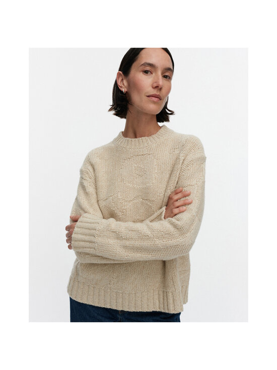 Marimekko - Vainu Unikko -neule - 880 BEIGE MELANGE | Stockmann - photo 4